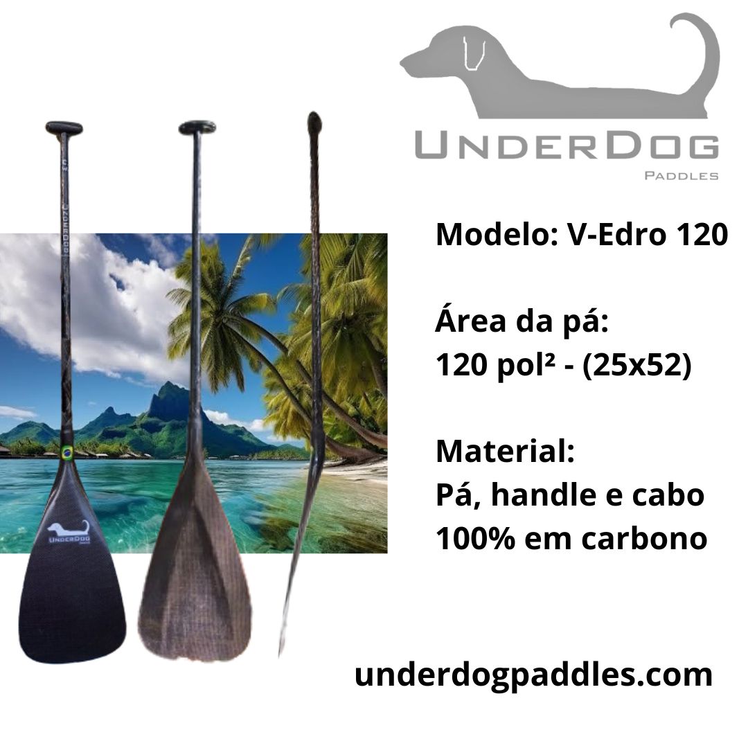 Remo Underdog Paddles V-EDRO 120 Full Carbono